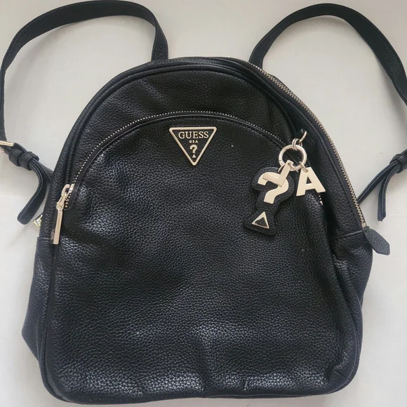 GUESS Small Backpack with Silver Accents Guess Younger Girls Gold & Black Logo Sequin Backpack  main image 4